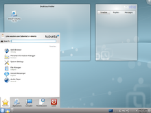 Kubuntu is an official variant of the Ubuntu distribution which uses the KDE Plasma Workspaces